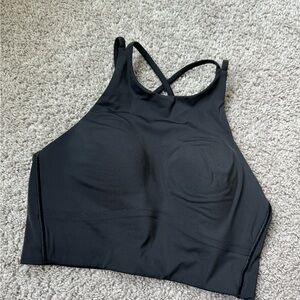 Lululemon like a cloud high neck longline bra. Size 6. Black